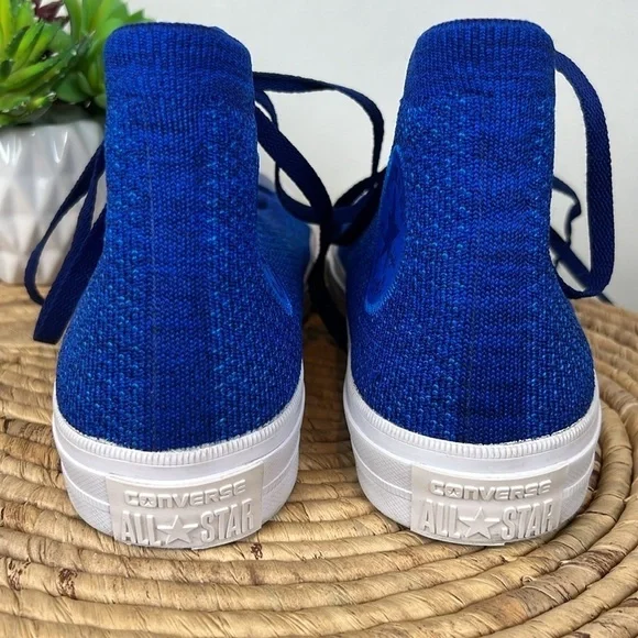 Converse Flyknit High Top Chuck Taylor All Stars Blue 8 - Picture 4 of 10